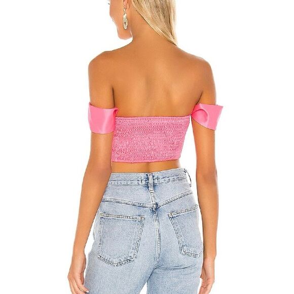 Revolve Superdown Coralia neon hot pink bustier top women’s size XS - Picture 2 of 7